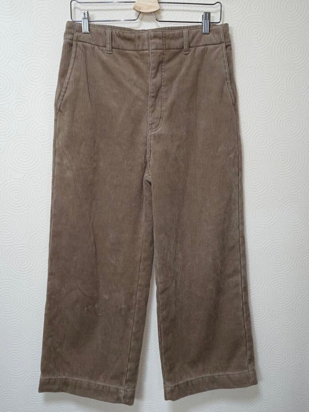 Yagea Beige Corduroy Wide Pants
